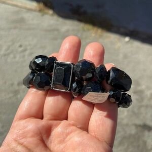 NWT Lia Sophia Black double stretchy bracelet